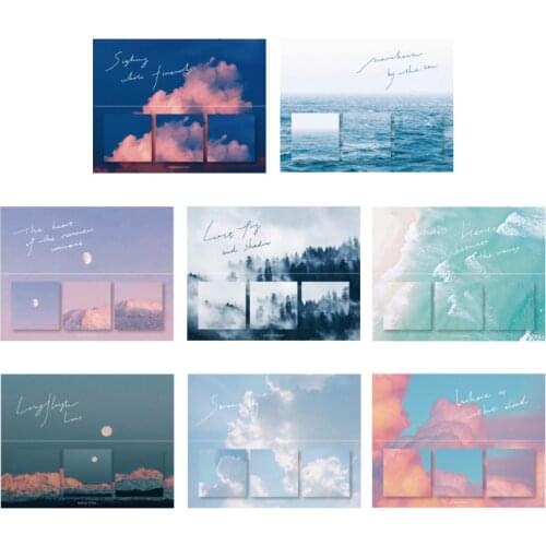 60pcs Art Style Memo Pad Mountains Lakes Series Sticky Notes journal Scrapbook M17F