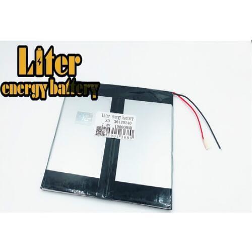 7.4V,10000mAH 36120140 35120140 (polymer lithium ion battery) Large 9.7 -inch tablet computer batteries 10.1 panels