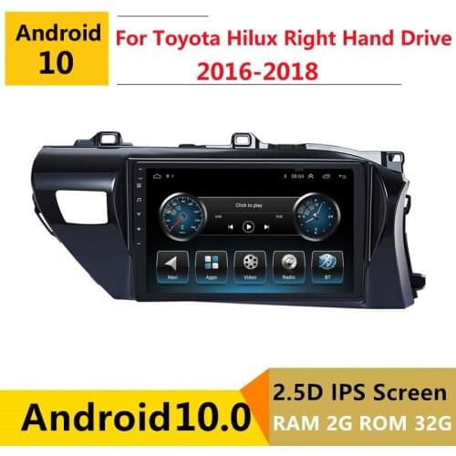 2G RAM Android car stereo for Toyota Hilux Pick Up Drive right 2016 17 2018 radio navigation GPS Multimedia Player headunit