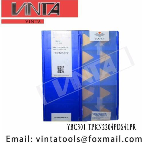 Free shipping high quality 10pcs/lots YBC301 TPKN2204PDS41PR cnc carbide milling inserts