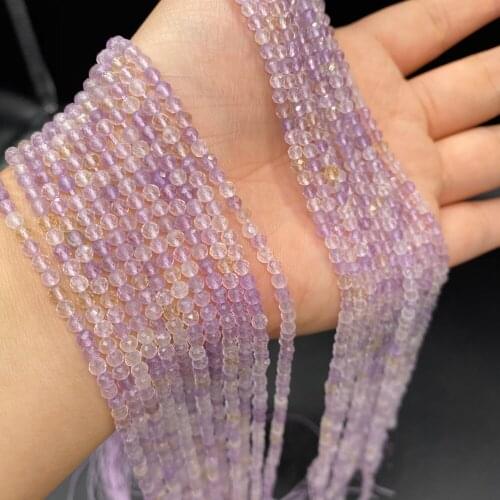 Natural Stone Beads Fluorite Faceted Loose Beads 3mm For Jewelry Making DIY Necklace Bracelet Earrings Accessory