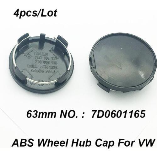 Black Wheel Center Cap Covers ABS 4X 63mm 6.3cm 7D0601165 Car Accessory Wheel Hubcap Emblem For Passat B6 B7 CC MK5 MK6 Tiguan