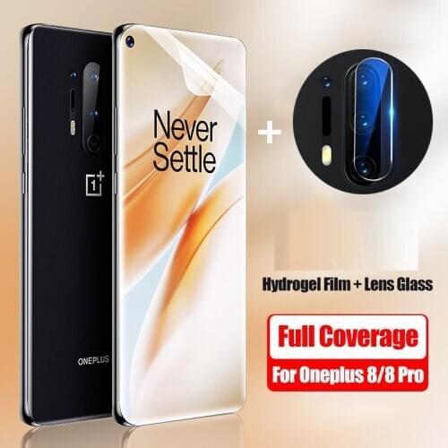 For Oneplus 8 pro Hydrogel soft Film for Oneplus 8 screen protector Oneplus 8 7 pro 7t with Camera Lens Film Not Glass