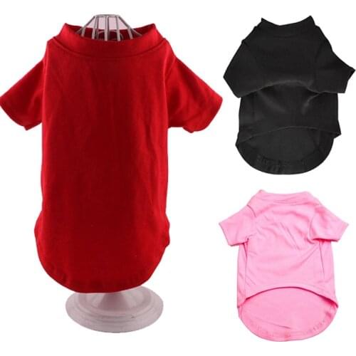 Cat T-shirt Spring And Summer New Breathable Pet Vest Solid Color Cat Dog Polyester Cotton T-shirt Puppy Casual Vest Pet Clothes