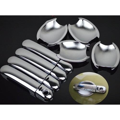 Chrome Car Door Handle Covers For Nissan Note E11 2005 2006 2007 2008 2009 2010 2011 2012 Accessories Trim Car Styling Overlay