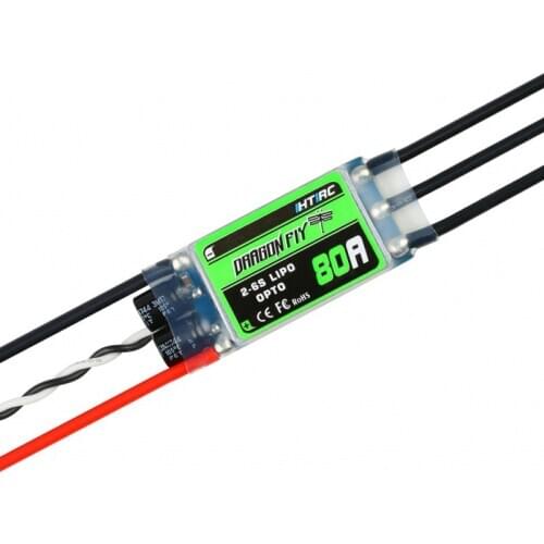 Htirc Dragonfly 80A Brushless ESC 2-6S Lipo Electric Speed Controller for Robot FPV Quadcopter Mutilcopter Drone