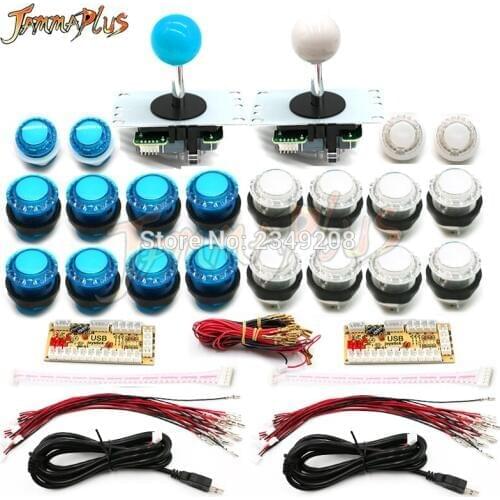 Perfect Arcade Cabinet Kit Zero Delay USB Board To PC MAME 4/8 Way Joystick Illuminated Push Buttons Arcade Handle DIY