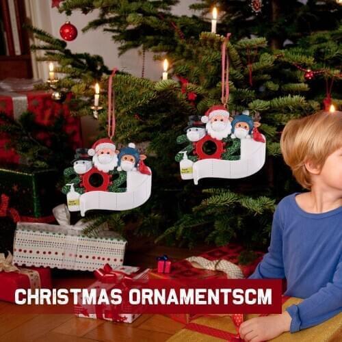 Personalized Santa Claus Pendant Family Of Christmas Ornament 2020 Holiday Decoration Best Wishes Gift For Familie And Friend D6