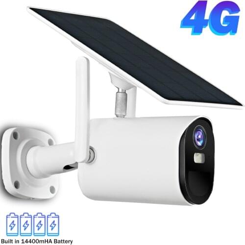 1080P WiFi IP Camera Outdoor 4G SIM Card CCTV Camera Solar Panel Battery Power Smart Home Security Camera PIR Human Detect H.265