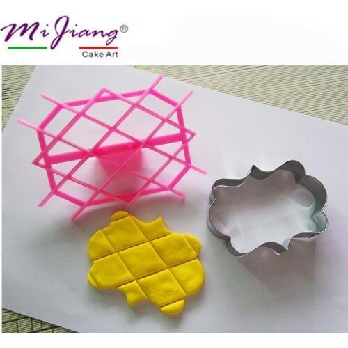 Mijiang 2PCS Cookie Cutter Set Fondant Cake Mold DIY Cake Decorating Tools Biscuit Candy Sugar Paste Baking Kitchen Accessories