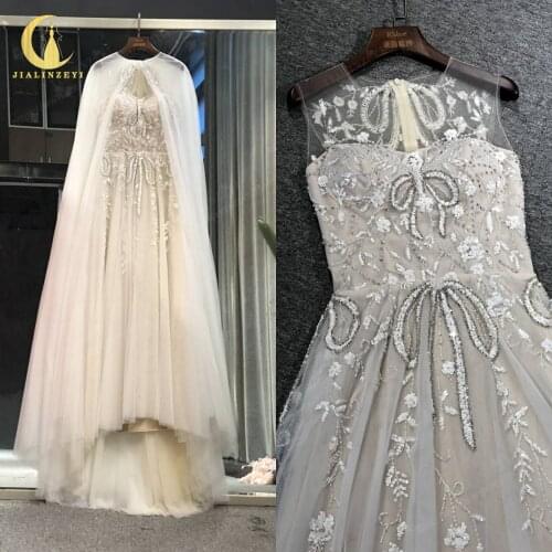 Rhine Real New Sexy Two Pieces With Shawl Bow Crystal Beads свадебное платье vestidos Bridal Wedding Dresses 2021