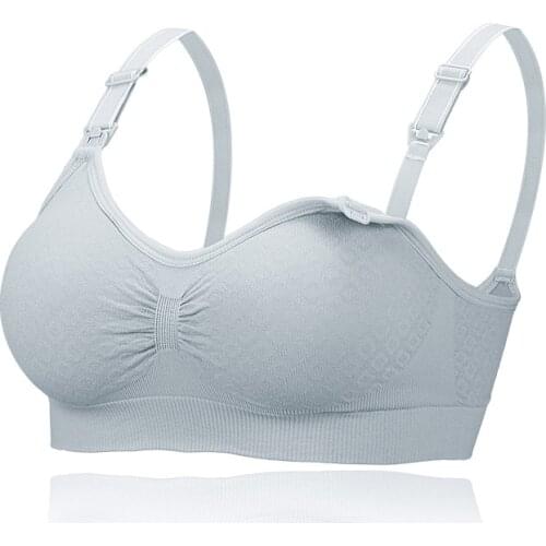 New Maternity Nursing Bra Pregnant Women Maternity Nursing Bra Breastfeeding Open Button Push Up Adjustable Strap Underwear