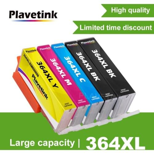 Plavetink 5 Color Ink Cartridge Replacement For HP 364 XL Photosmart D5460 C510a 7510 C5380 C6380 C309a C310a Printer Cartridges