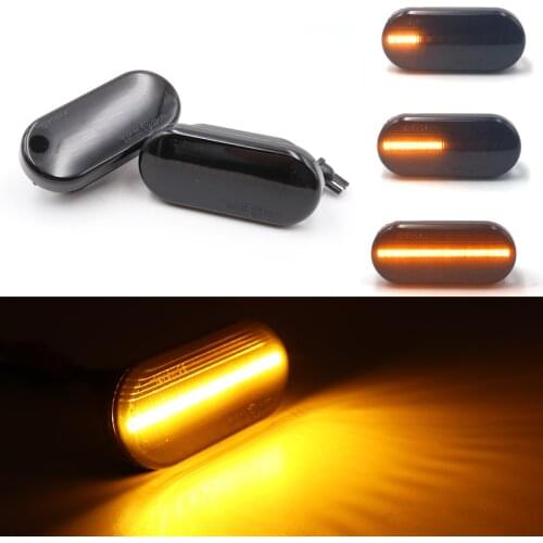 2X Sequential LED Side Marker Signal Light For VW Bora Golf Passat Polo Sharan Passat 3BG Polo SB6 SEAT Skoda Ford Focus MK2