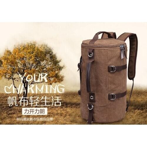 Cross-border for casual shoulder bag large-capacity travel bag retro canvas backpack personality student bag computer bag