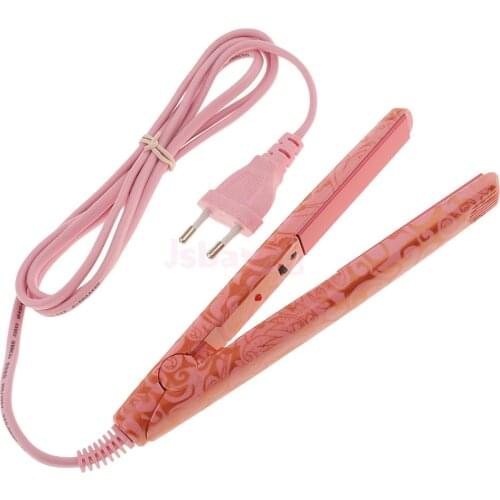 Mini Professional Safety Ceramic Tourmaline Anti Static Flat Iron Hair Straightener for Hair Straighting for Travel EU Plug