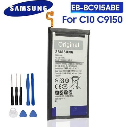 SAMSUNG Original Replacement Battery EB-BC915ABE for Samsung GALAXY C10 C9150 4000mAh Mobile Phone Battery
