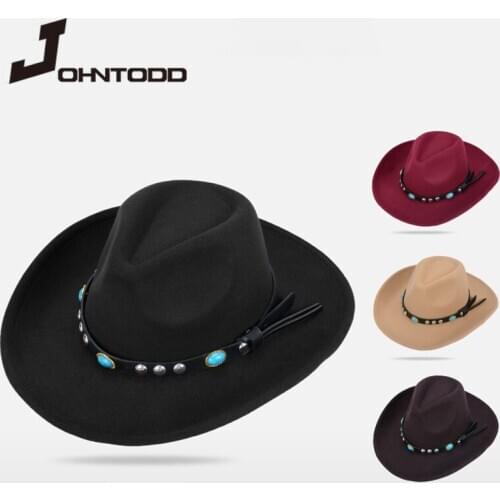 Womens Almighty Wide-brim Fedora Hat Mens Solid Color Wool Felt Hat Mens Autumn and Winter Panama Gambling Yellow Jazz Hat