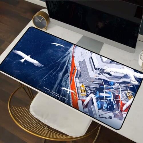 Seagull Ship LED luminous mousepad anime RGB gaming accessories desk mat 7 color computer keyboard luminous mat small carpet pad