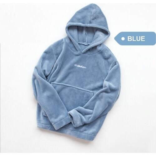 Winter Flannel Pajama Hoodie Womens Fleece Pajamas Sleepwear Home Clothing Thick Warm Coral Velvet Female Nightgown Suit Pajama