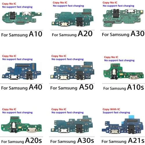 10PCS USB Charging Port Connector With Mic Microphone Flex Cable For Samsung A10 A10S A20 A20S A21S A30 A30S A40 A50 A50S A750F