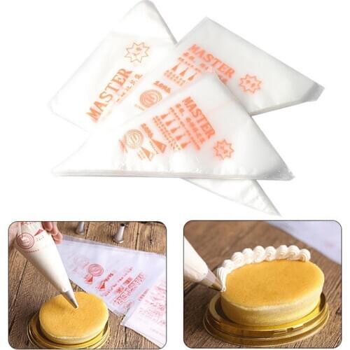 100/200/300PCs Disposable Piping Bag Icing Fondant Cake Cream Squeeze Cream Bag Dessert Decorators Pastry Tip Cake Tools