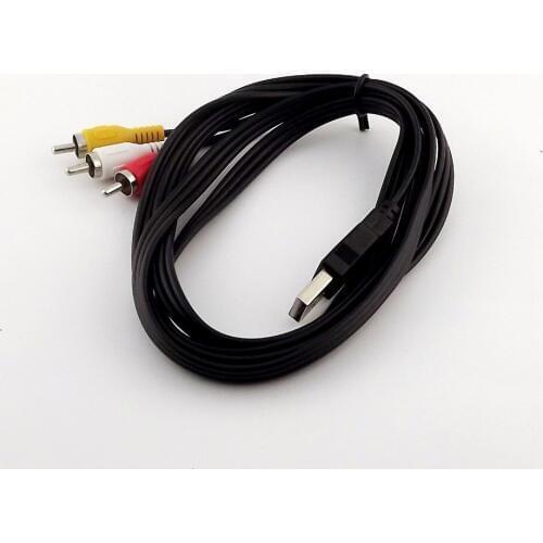 10x 3RCA Male Plug to USB 2.0 Type A Male Plug Video Television Audio Adapter Connector Cable 5ft /1.5m