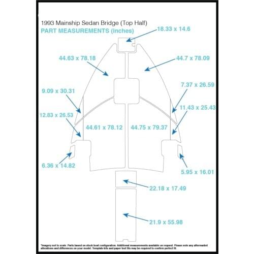 1993 Mainship Sedan Bridge Cockpit Pad Boat EVA Teak Decking 1/4" 6mm