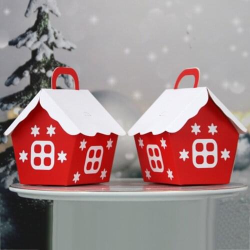 2Pcs Christmas Candy Box Bags Santa Claus Gift Box DIY Cookie Packaging Bag Merry Christmas Party Decoration New Year Kids Gift