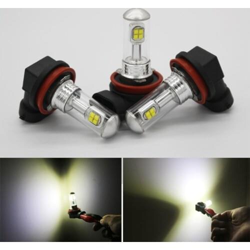 2pcs H8 H11Fog Light Lamp High Power LED 1500lm 40W 6000K DC12-24V LED Fog Light Bulb Headlamp Lamps DRL Auto light for cars