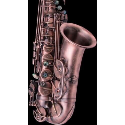Alto Saxophone NAIPUTESI NT-E300T Antique red copper Surface Beautifully carved Alto Sax with accessories Accept custom names