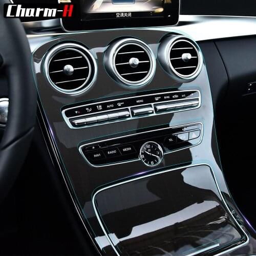 Car Styling Interior Accessories For Mercedes Benz C180 200 GLC260 High Quality TPU Car Transparent Protective Film Stickers