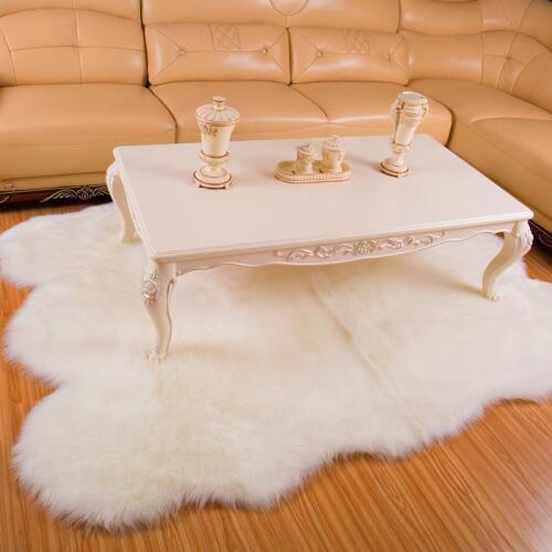 Large sheepskin rug white fur carpet for living room bedroom Faux Fur rugs Seat Pad Fur Plain Fluffy Soft Area Rug Tapetes