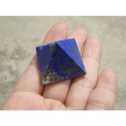 Healing natural lapis lazuli quartz crystal pyramid