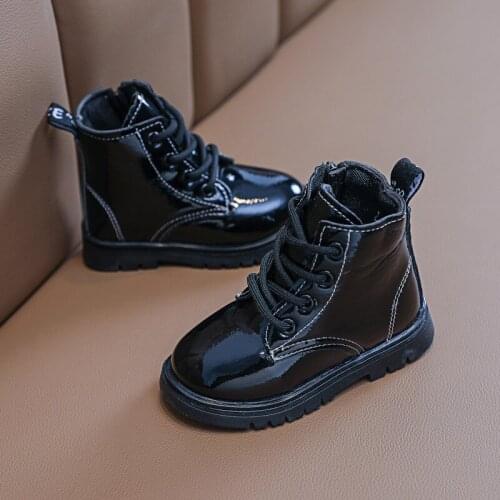 Baby Fashion Autumn Children Ankle Boots For Boys Girl Kids Waterproof Sneakers Leather Boots Female Child Shoe 2021 1-6 Year