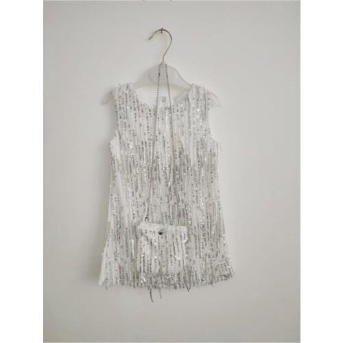 Girls Kids Sequin Dress And Bag