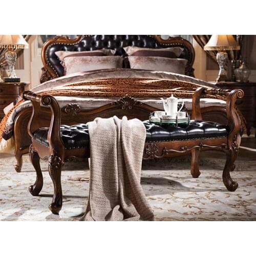 European hot sell chair bedroom furniture solid wood bench Скамейка из цельного дерева GH08