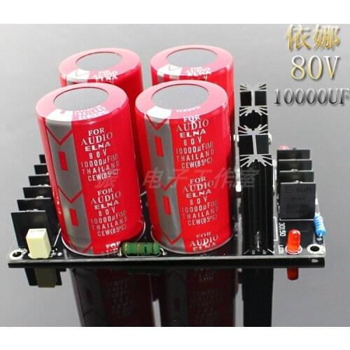 Finished board 4 capacitor Hongpao Yina 80V10000UF capacitor Schottky rectifier filter power supply board