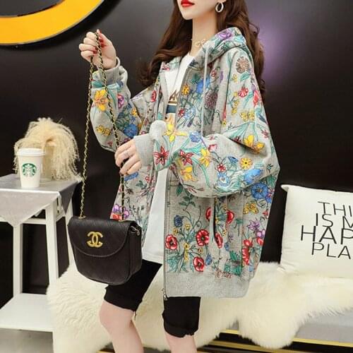 Mid-length warm cardigan plus velvet padded sweater womens 2020 autumn and winter New loose jacket