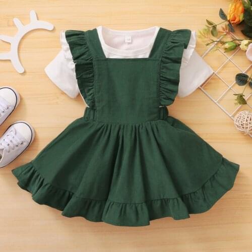 2-5Y Baby Girl Clothes Set Toddler Cotton Skirt Kids Girl Outfits Summer Tracksuit Infant Clothing Set