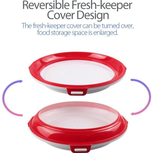 JOYLIVE Round Clever Tray Creative Food Plastic Preservation Kitchen Items Food Storage Container Set Food Storage Microwave