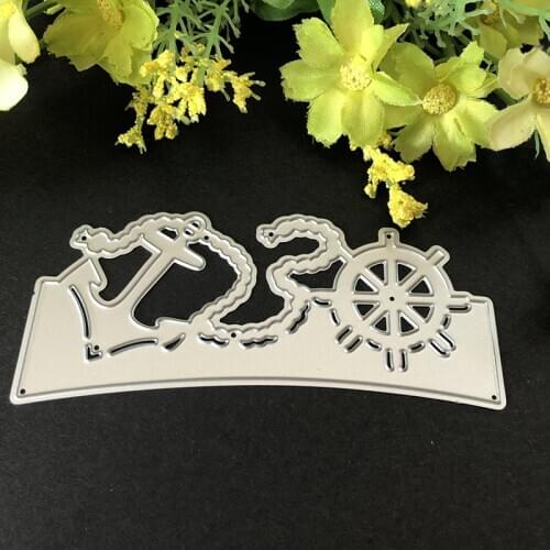 Metal cutting dies Ring greeting Anchor rudder cut die mold Scrapbook paper craft knife mould blade punch stencils dies