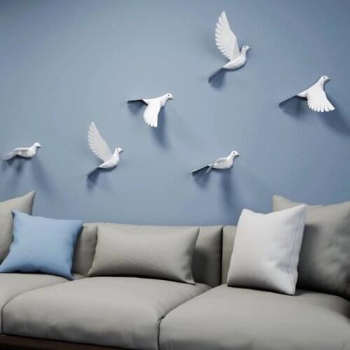 Peace Dove Bird 3pcs Pigeon Animal Wall Decoration Home Art Decoration Paper Model 3D Papercraft Pigeon DIY Adult Craft Toy Gift