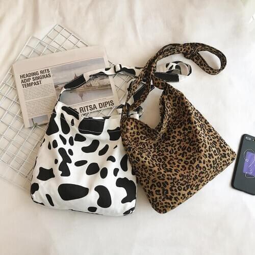 Fashion Leopard Zebra Pattern Messenger Bag Women Canvas Casual Shoulder Handbag Popular Simple Female Daily Bags For Women 2020