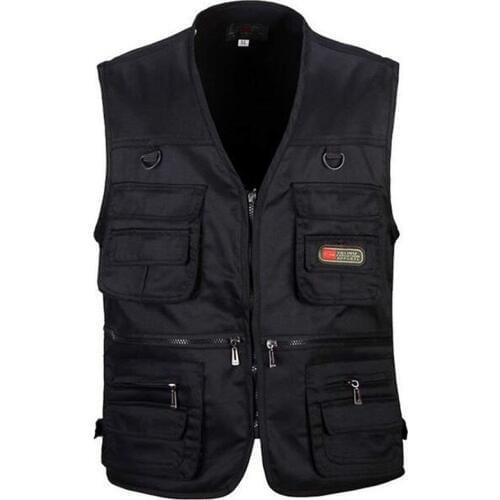 Mens Fishing Vest with Multi-Pocket Zip for Photography / Hunting / Travel Outdoor Sport
