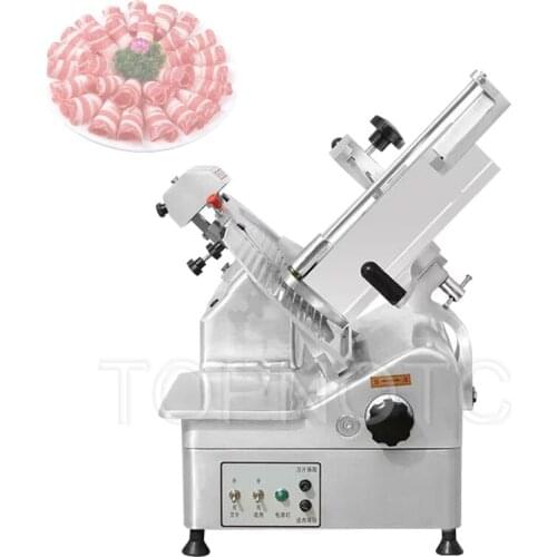 Desktop Stainless Steel Commercial Meat Slicer Automatic Beef And Mutton Roll Slicer 220V