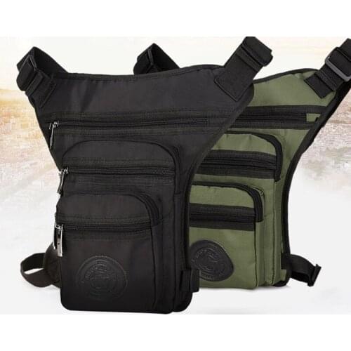 Men Nylon Fanny Waist Hip Pack Bum Belt Bag Purse Multi-function Travel Male Messenger Shoulder Motorcycle Rider Drop Leg Bags
