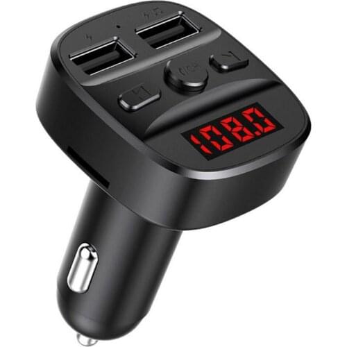 NEW T60 Universal Car Charger FM Transmitter Wireless 5.0 Car Audio MP3 Player TF Card Car Kit 3.1A Dual USB Car Phone Charger