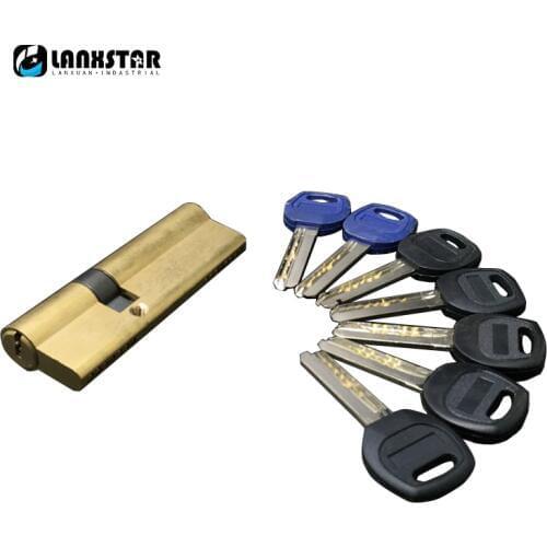 New 65-110mm Brass Lock Cylinder With 7 keys Entry Door Security Lock Core Entrance Door Handle Lock Cylinder