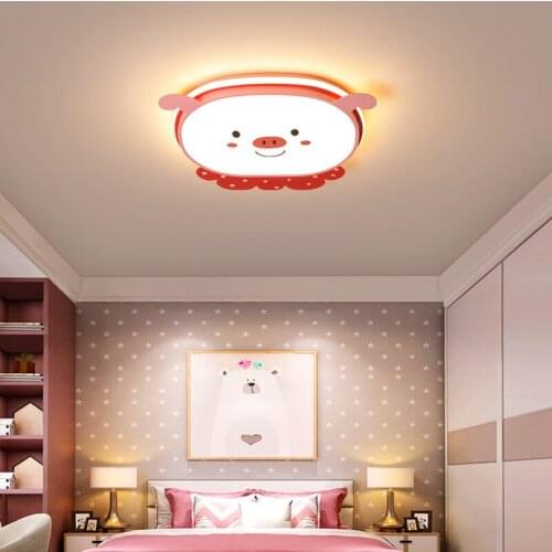 Ceiling Lights for kids bedroom baby room decoration cartoon pig boys girls ceiling Lamp Modern led ceiling light for children